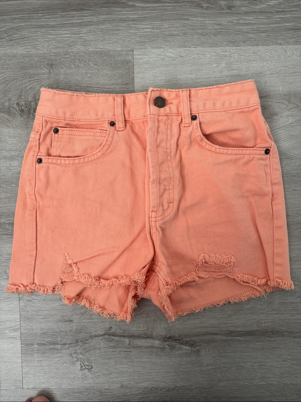 O'Neill Coral High-Rise Frayed Denim Shorts